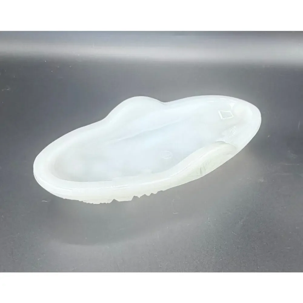 Vintage McKee Pressed Cut Milk Glass Relish Dish – Early American EAPG